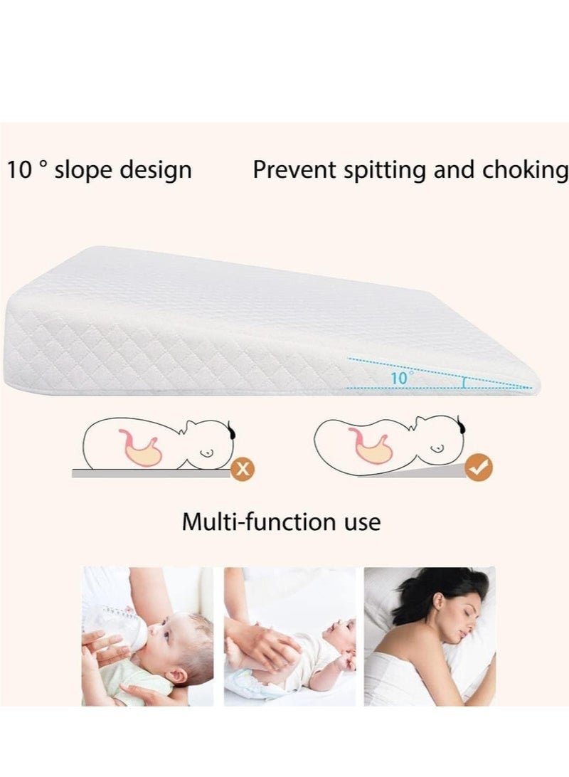 Forest Home Baby Crib Wedge Pillow for Reflux, Memory Foam Sleeping Wedge for Infant Newborn Toddler - Image 3